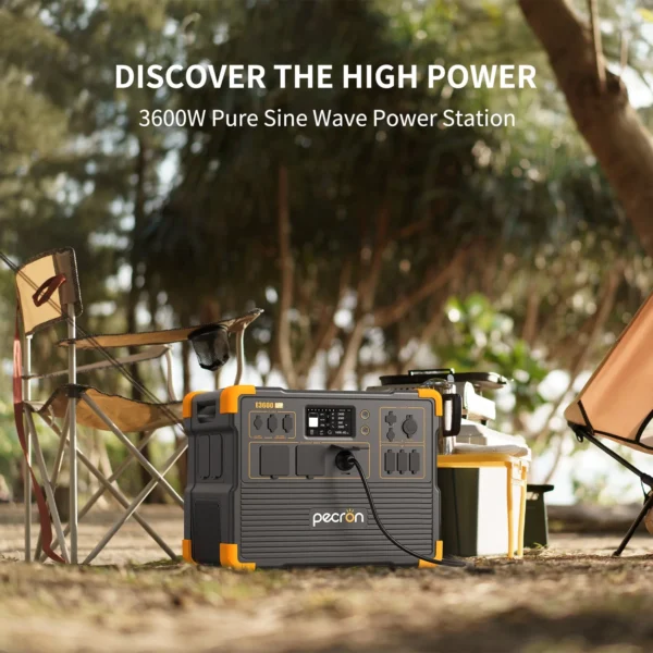 Pecron E3600LFP Estación de Energía Portátil 3072Wh (48V 64Ah) | Generador Solar Portátil | 3600W (Pico 7200W)