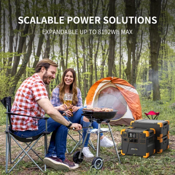 Pecron E2400LFP Estación de Energía Portátil 2048Wh (56.4V 36Ah) | Generador Solar Portátil  | 2400W (Pico 4800W)